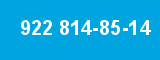 922 814-85-14 922 814-85-14
